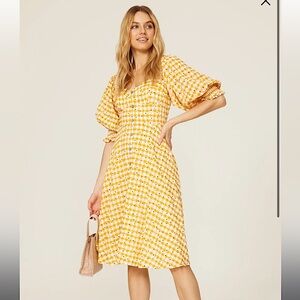 Slate & Willow Gingham Daisy Seersucker Dress Sz 4